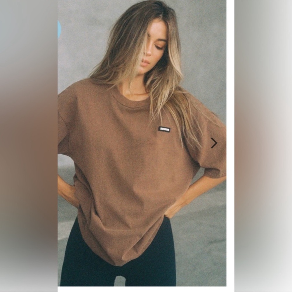 Joah brown logo oversized tee